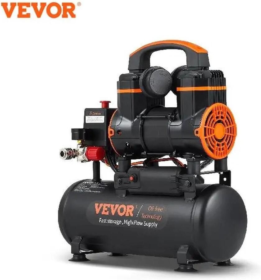 Roroa Luchtcompressor Draagbare Compressor Stille Compressor 900W 8L