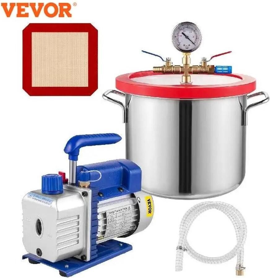 Roroa Vacuümpomp Airco Vacuümverpakking 3 CFM 5 Gallon 10.8kg 10.2x26.9.20.6 cm Auto Onderhoud Ontgassing
