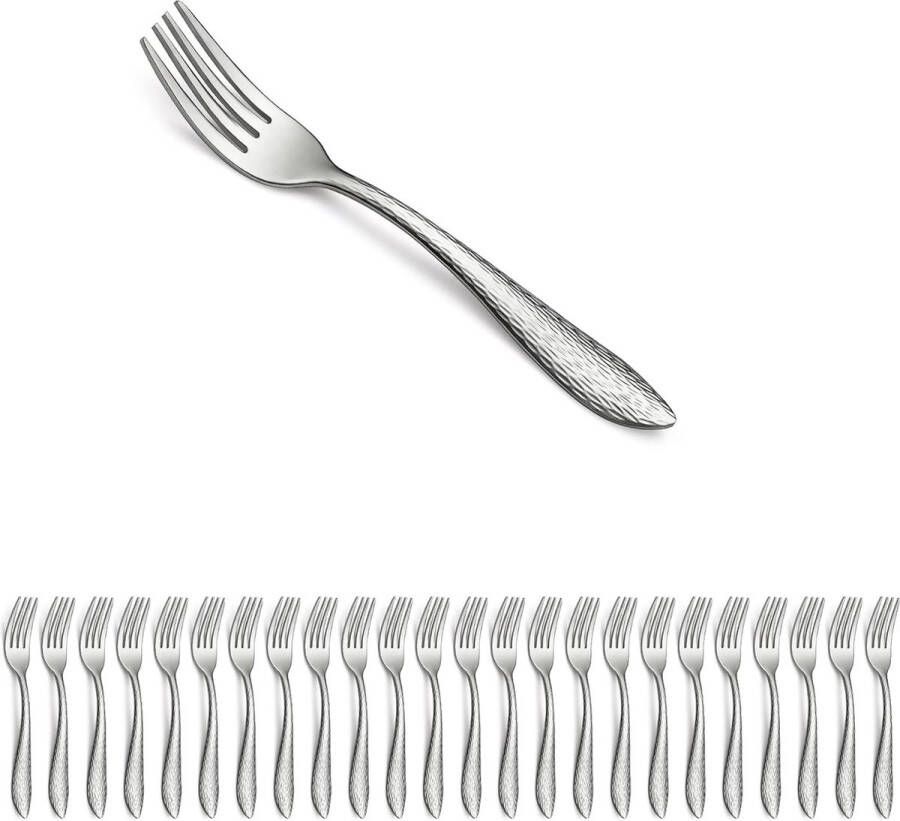 Roségouden dessertvorken 12 stuks 14 cm roestvrij staal titanium coating roségoud dessertvorken vorkzilver taartvorken fruitvorken