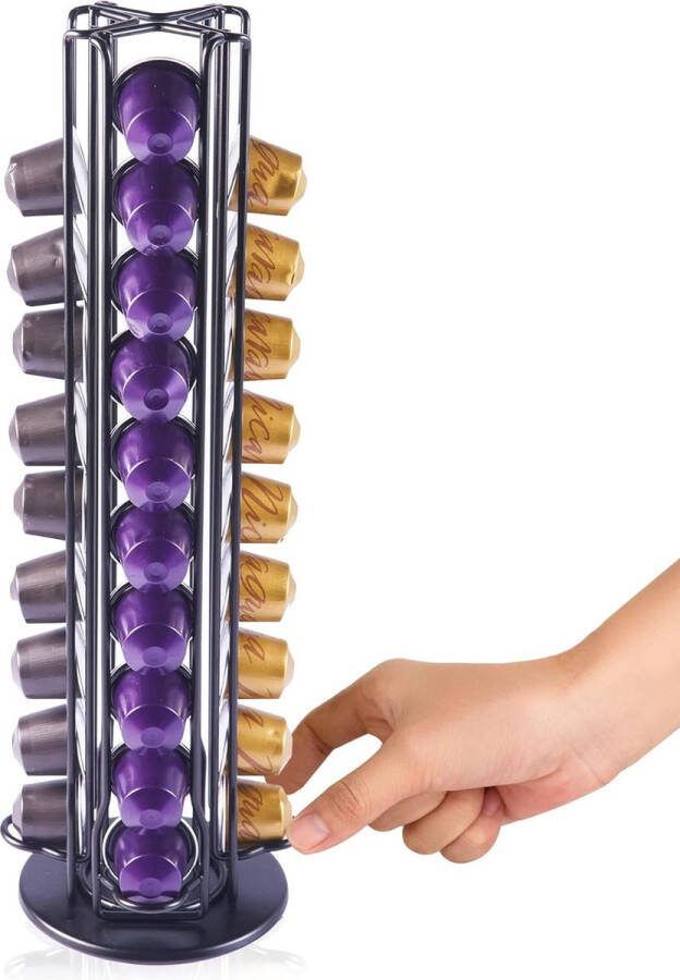 Roterende capsulehouder voor 40 Nespresso-capsules draaibare koffiecapsulehouder voor Nespresso koffiepads Nespresso capsuledispenser accessoires
