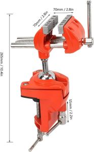 Roterende Klem Bankschroef Mini 360 ° Tafel Bankschroef Verstelbare 70mm Kaakbreedte Bankschroef Tafelklem voor Werkbank Houtwerk