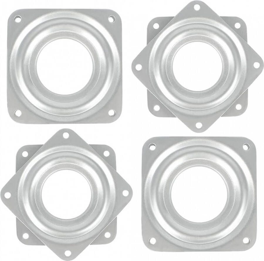 Roterende Swivel Plate Roterende Swivel 4 Pack Draaitafel Bearing Table Swivel Plate voor Serveerbakken Keuken Opslag Rekken Craft Tafel Verzinkt Staal Swivel Plate 72mm