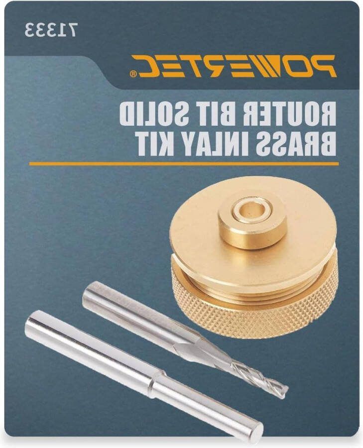 Router Bits Massief Messing Inlay Kit High RPM Routing Inclusief 1 8 Carbide Router Bit Cutter 1 4 schacht Universele Bus Borgmoer Voor 1 4 Sjablonen Uitlijning Pin