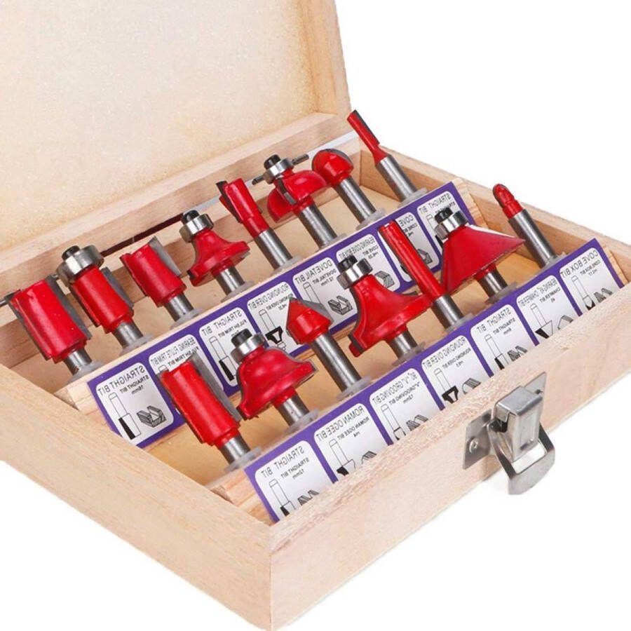 Router Bits Set 15 stuks 1 4 inch schacht Houtbewerking Snijder Set Freesmachine Machine Set Houtsnijder Carbide Molen Houtbewerking Gravure Freesgereedschap