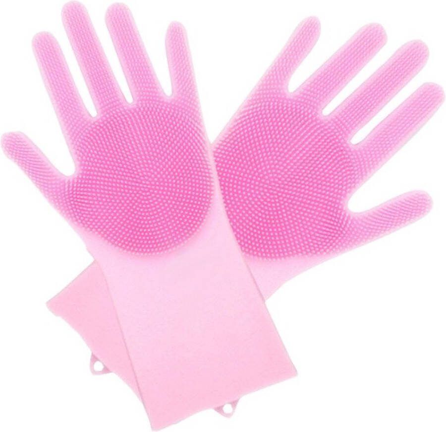 Roze Afwashandschoenen Schoonmaakhandschoenen Schoonmaak Handschoenen Waterdicht