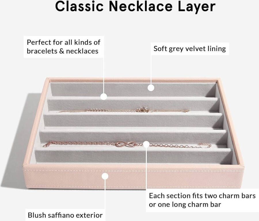 Roze Blush Classic Medium sieradendoosje opbergdoos voor sieraden