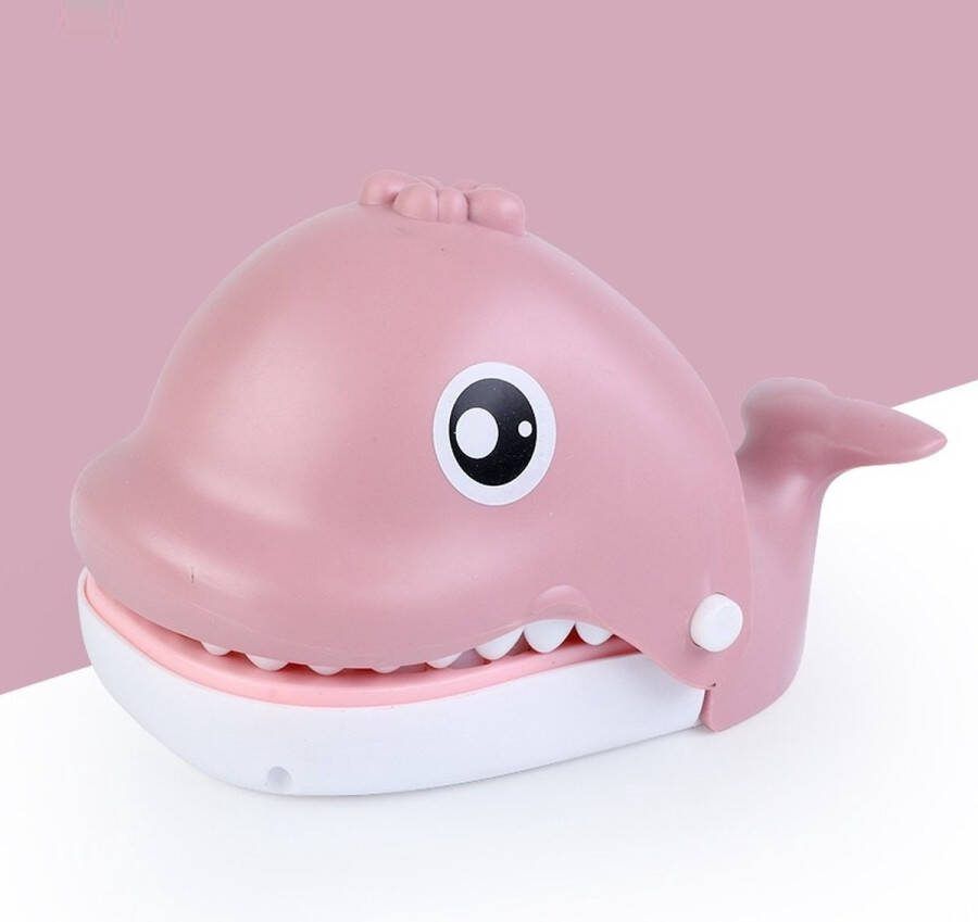 Roze Walvis met Kiespijn Spel Bijtende Drankspel Krokodil