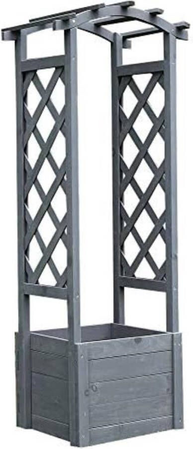 Rozenboog Hout Tuinboog Pergola Hout Grijs