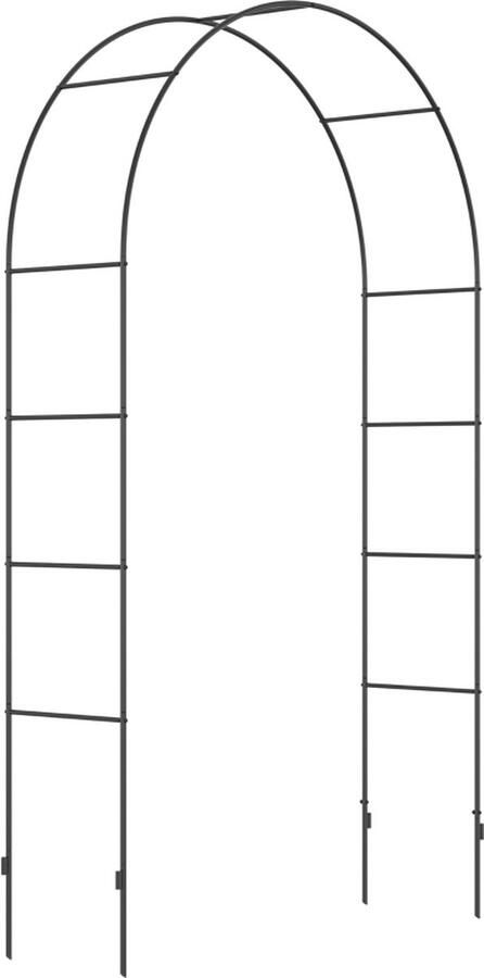 Rozenboog Tuinboog voor klimplanten Klimboog Planten Decoratie tuin Metaal Zwart -1 40 x 0 40 x 2 40 m