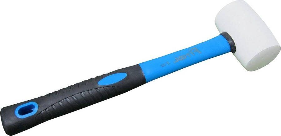 Rubberen Hamer 8 oz Witte Massief Glasvezel Handvat Rubberen Grip Niet-Markerend Totaal Gewicht 0.8 kg