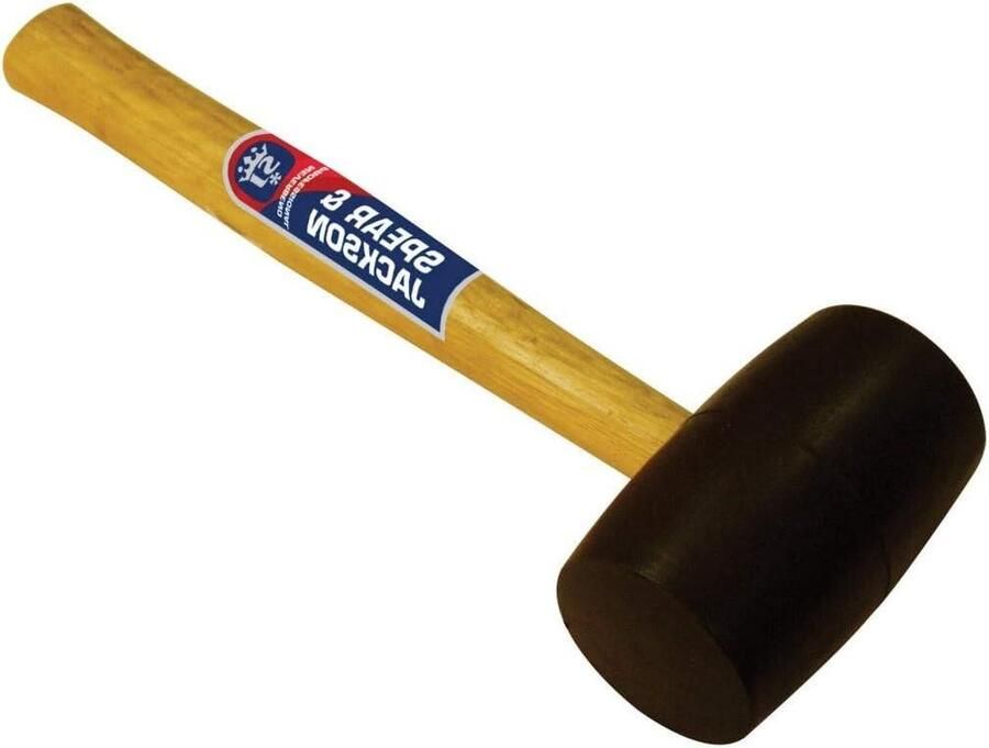 Rubberen hamer blauw 24 oz mallet met antislip greep