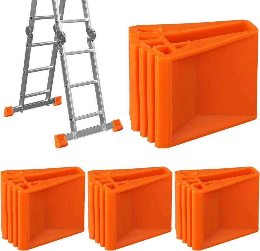 Rubberen laddervoeten 4 stuks antislip beschermafdekkingen duurzame laddervoetkussens slijtvaste laddervoetkappen veiligheidsreserveonderdelen trapladders telescopische ladder