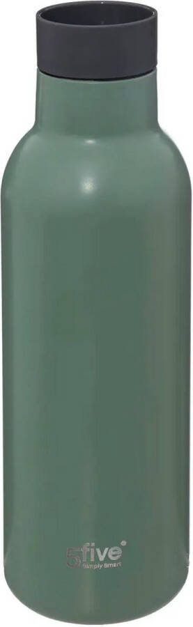 RVS drinkfles 450 ml met dop 360° Groen duw dop waterfles thermosfles Met dubbele wand Thermosbeker Koffie Thee en Koele dranken Travel Mug