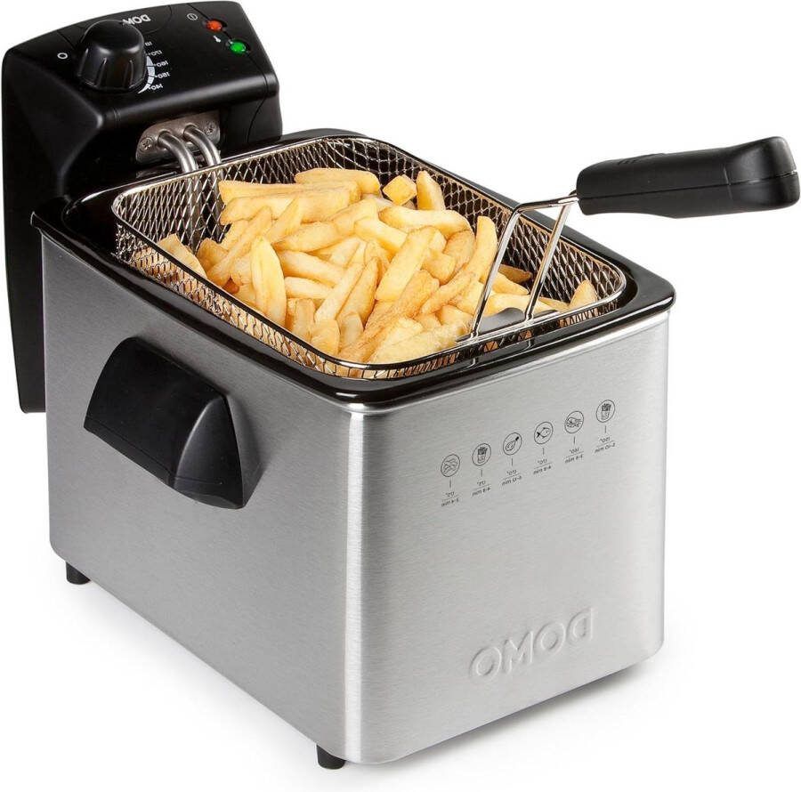 RVS friteuse 3000 W 4 liter Ideaal voor frituren Energiezuinig