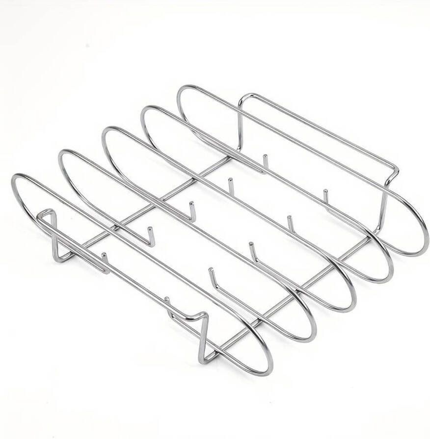 RVS Sparerib Rek BBQ & Oven BBQ Accessoires Barbecue Rib Rack