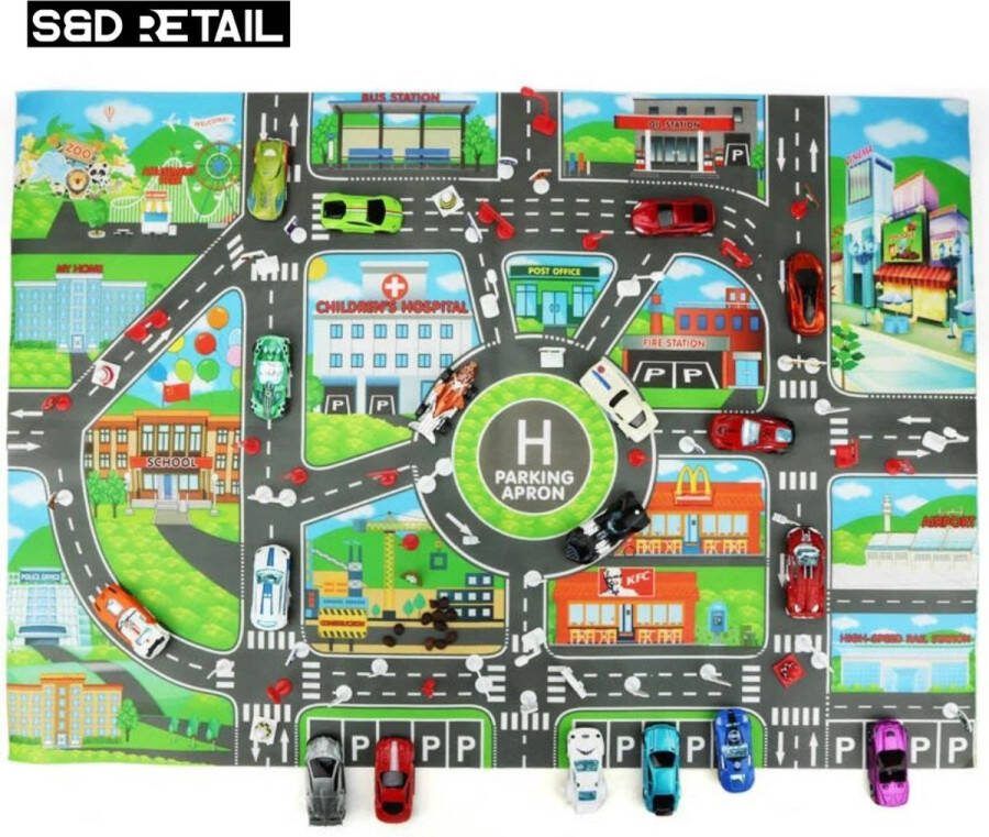 S&D Retail Speelmat Speelkleed Opvouwbaar Autokleed Waterdicht 83X58CM