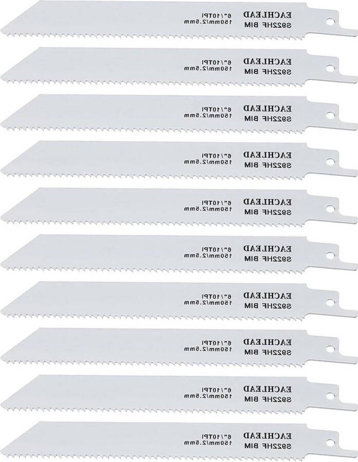 S922HF 10TPI 150mm BiMetal Reciproating Sabre Zaagbladen Snel Snijden voor Hout en Metaal