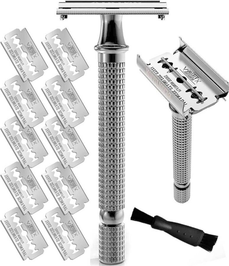 Safety Razor Set 10 Japanse scheermesjes voor roestvrijstalen scheermes