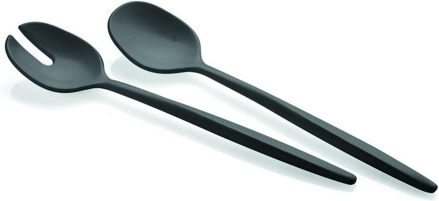 Saladebestek zwart 28 cm -(verpakking van 2)