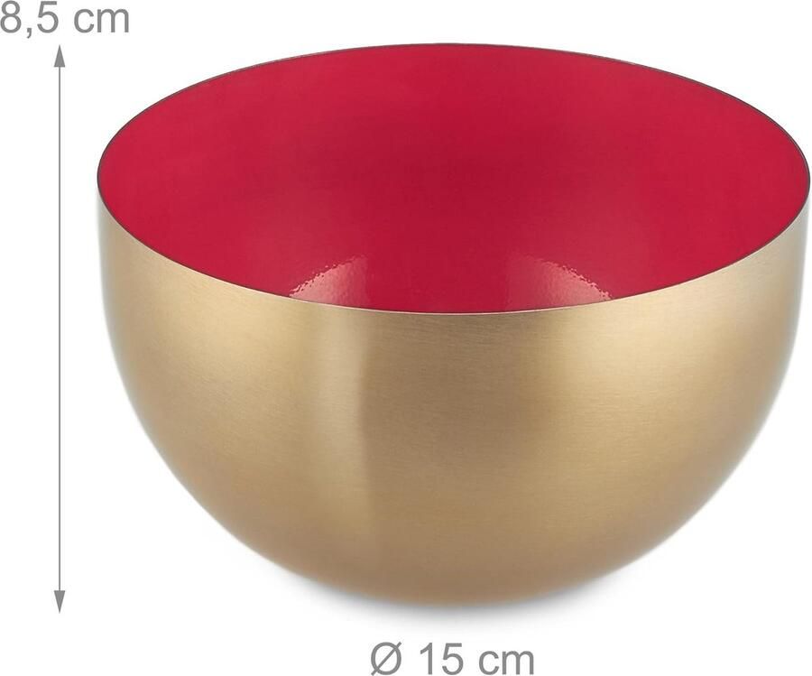 Saladeschaal rvs 1 liter ronde metalen schaal om te bakken of serveren keukenschaal roze goud