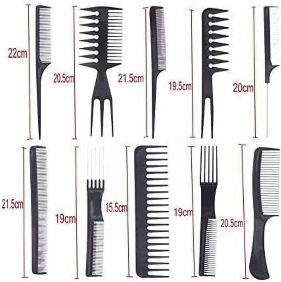 Salon kammen haarkammen haarkam kapper kam set 10