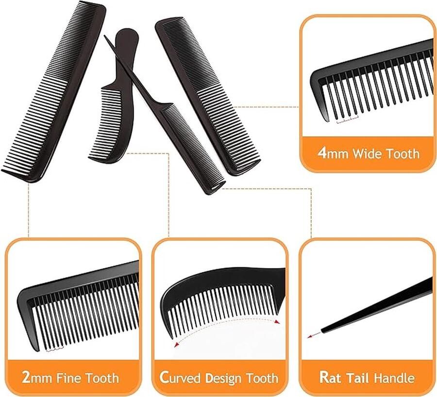 Salon kammen haarkammen haarkam kapper kam set 4