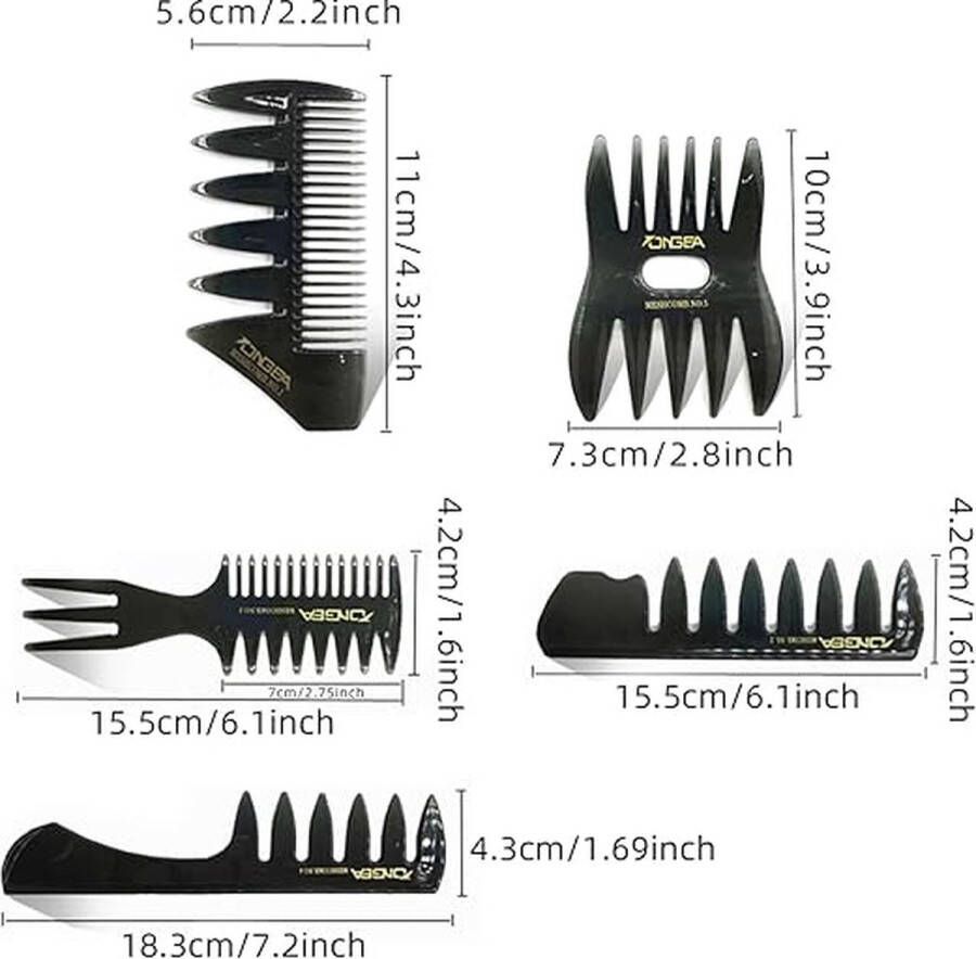Salon kammen haarkammen haarkam kapper kam set 5