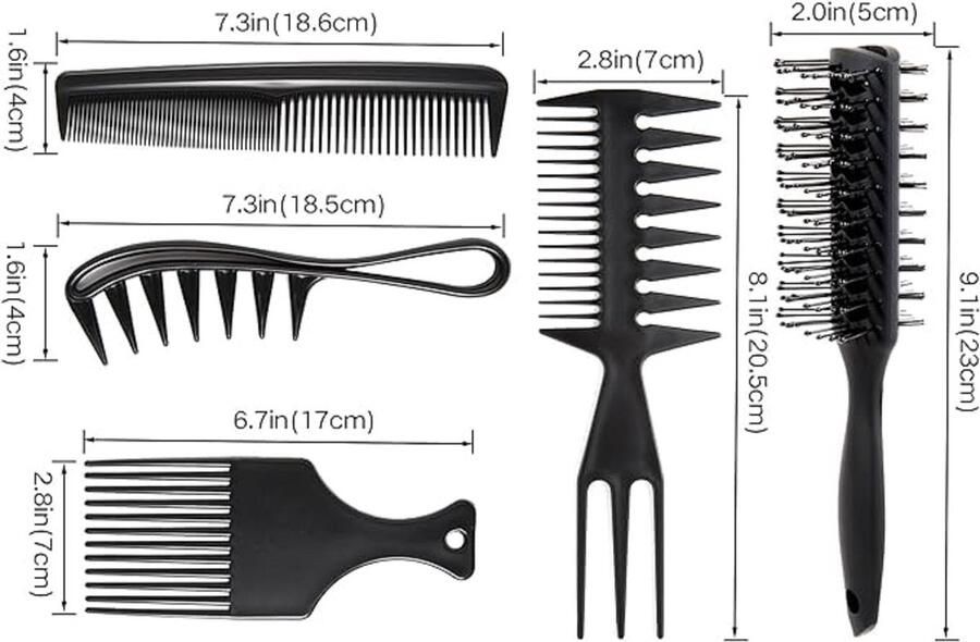 Salon kammen haarkammen haarkam kapper kam set 5
