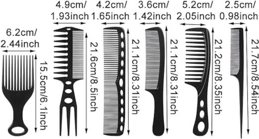 Salon kammen haarkammen haarkam kapper kam set 6
