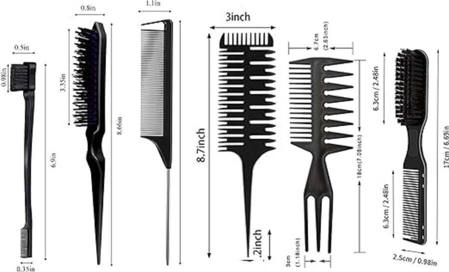 Salon kammen haarkammen haarkam kapper kam set 8