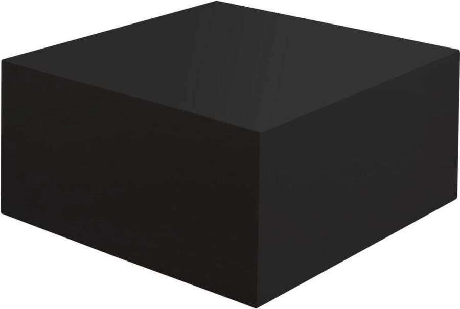 Salontafel Agnes Hoogglans Zwart MDF Rechthoek 60x60cm Hoogte 30 cm
