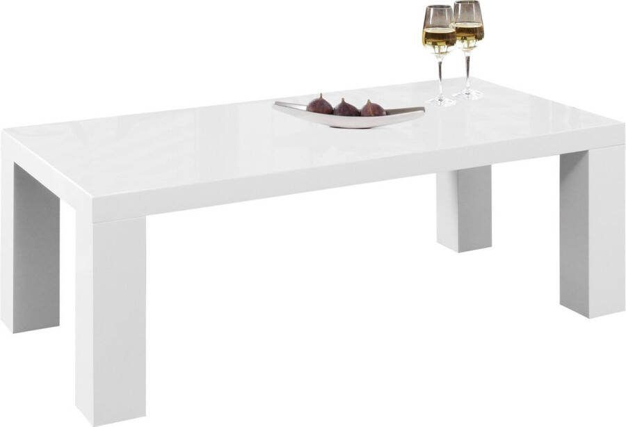 Salontafel Anita Wit MDF Vierkant 120x60cm Hoogte 40 cm
