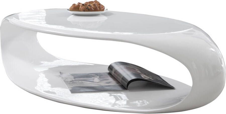 Salontafel Gibraltar Wit vezel Overig 120x60cm Hoogte 30 cm