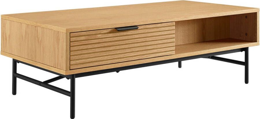 Salontafel Ruben Eiken MDF Rechthoek 120x60cm Hoogte 40 cm