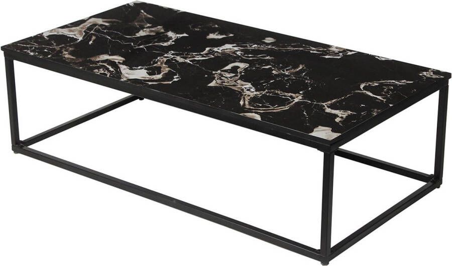Salontafel Sinem Zwart Steen Rechthoek 120x60cm Hoogte 35 cm