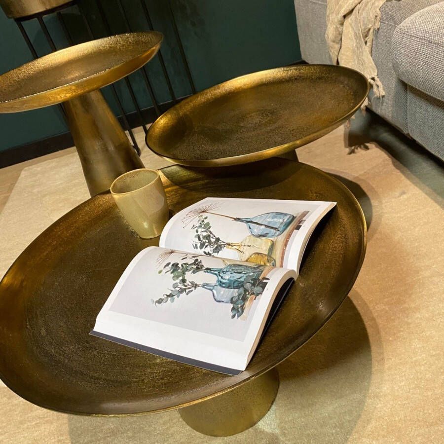 Salontafels rond Salontafel goud Salontafel industrieel 58cm