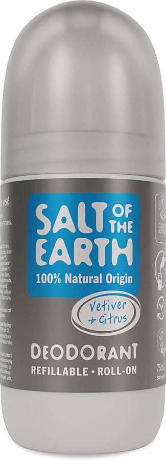 Salt of the Earth Hervulbare Roll-on Deodorant Vetiver & Citrus