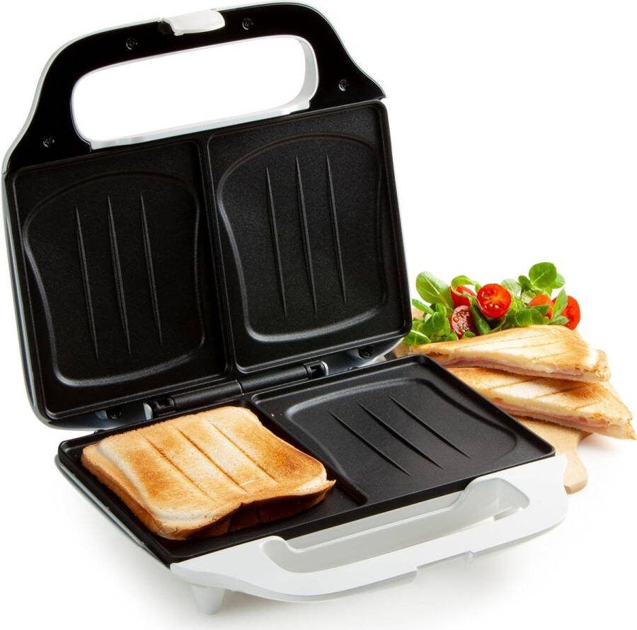 Sandwichmaker XL 900 W wit Groot formaat broodrooster