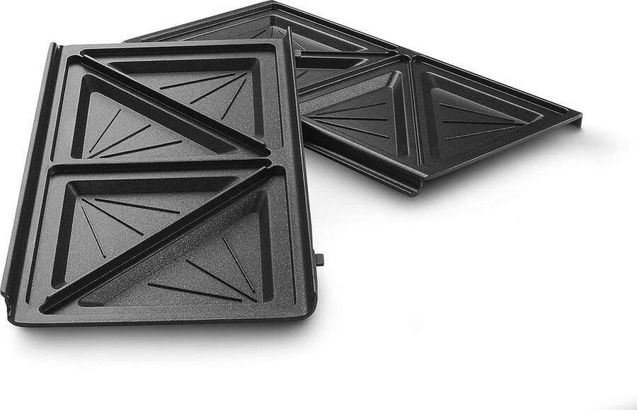 Sandwichplatenset met diagonale uitsparing voor multigrill SW12 vaatwasserbestendige keukenaccessoires van gegoten aluminium in het zwart