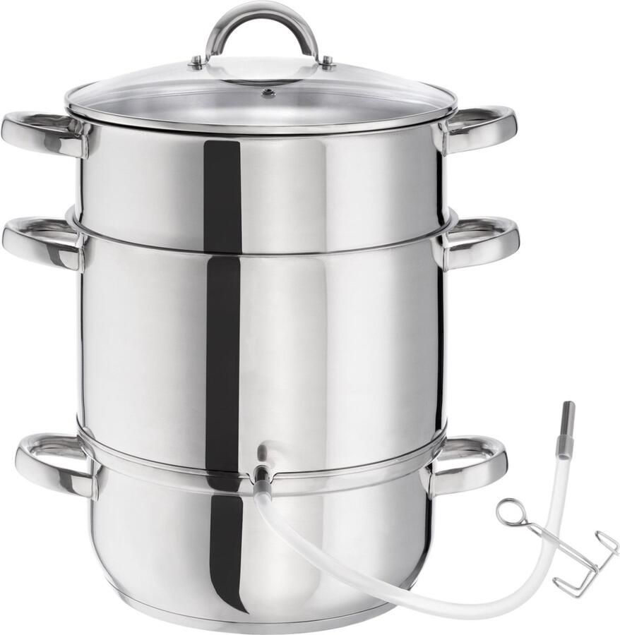 Sap Extractor RVS Ø26cm Stoompot Stoompan Stoomkoker Sappen Pan Sappan Ontsapper 4kg Fruit Roestvrij Staal