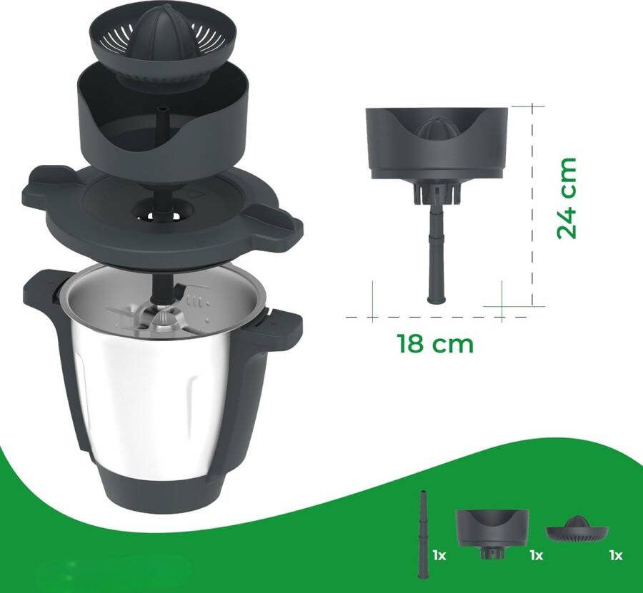 Sapcentrifuge Juicer voor Groente en Fruit Meerdere Standen met Pulpcontainer
