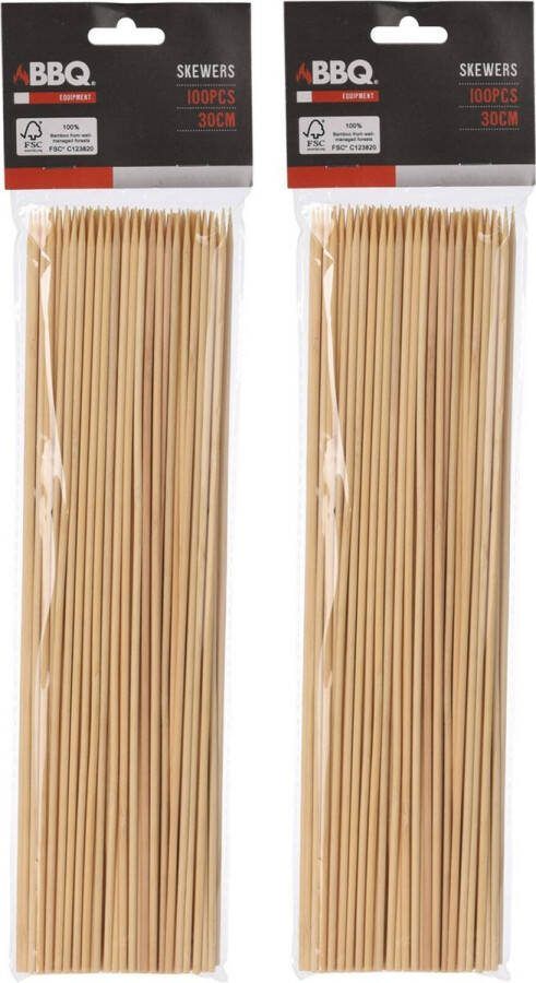 Sateprikkers 200x bamboe hout 30 cm barbecue spiezen satestokjes
