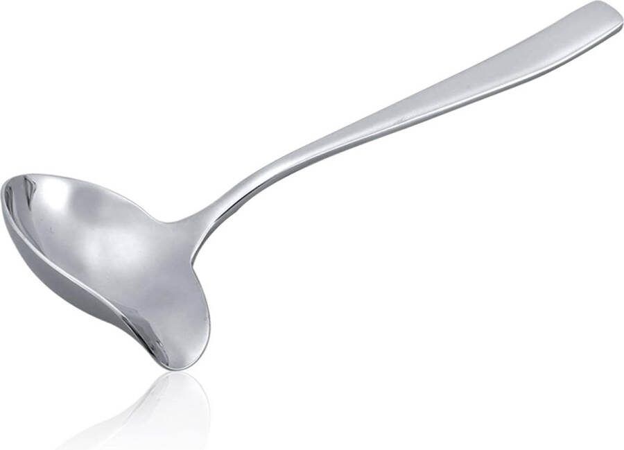 Sauslepel 19 cm pollepel roestvrij staal sauslepel keukenhulp roestvrijstalen saus motreelepel met schenktuit suikerlepel kookgerei kleine lepel