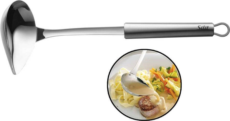 Sauslepel 28 cm sauslepel met snuit pollepel gepolijst roestvrij staal soeplepel vaatwasmachinebestendig