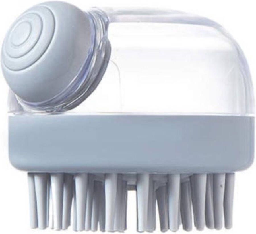 Scalp Massager Scalp Brush Massage Borstel Hoofdhuid Borstel met Shampoo Dispenser Borstel Hoofdhuid Borstel -Siliconen Haarborstel Hoofdmassage 1 Stuk Grijs Dik