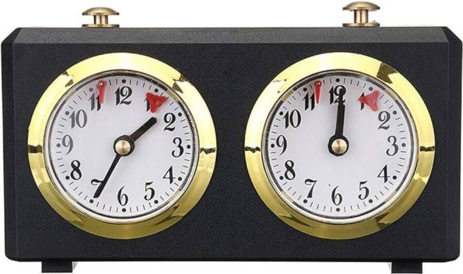 Schaakklok Analoge Schaak Klok – Schaaktimer Zwart – Wedstrijdklok Voor Toernooibordspel & Schaken Countdown Up Timer