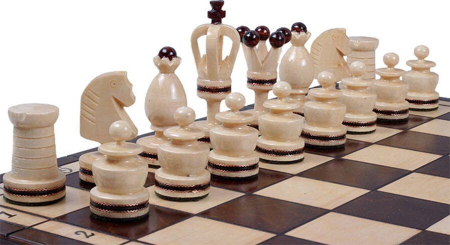 Schaakset compleet met schaakbord en brons gevulde schaakstukken Decoratief Schaakspel met Uniek Design