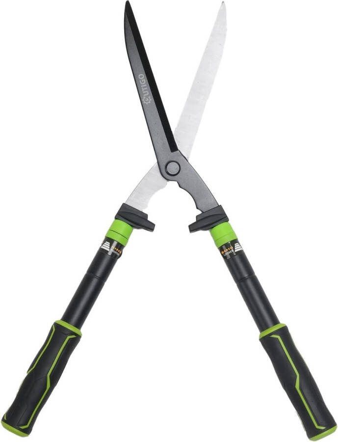 Schaar 560 mm Buxusschaar met gekartelde rand Aanslagbuffer Ergonomische handgrepen Verstelbare messpanning