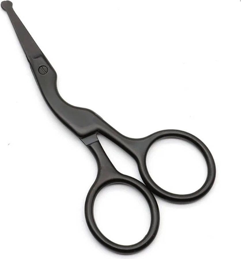 Schaar Multifunctioneel Rvs Neus Haren Ronde Kop Kleine Schaar Handmatige Wenkbrauw Trimmen Baard Schaar Beauty Tool Zwart (1)