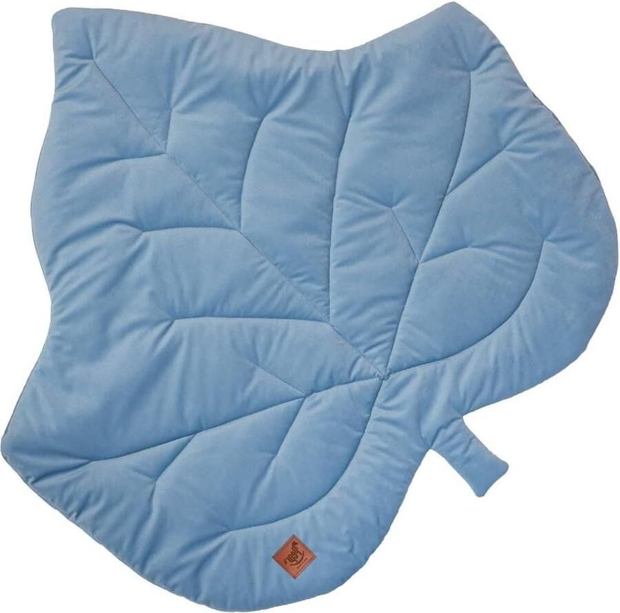 Schadelijke stoffen vrije babyspeelmat 100 x 90 cm blad kruipdeken fluweel kruipmat blauwe jeans